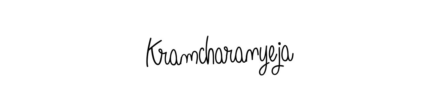 How to Draw Kramcharanyeja signature style? Angelique-Rose-font-FFP is a latest design signature styles for name Kramcharanyeja. Kramcharanyeja signature style 5 images and pictures png