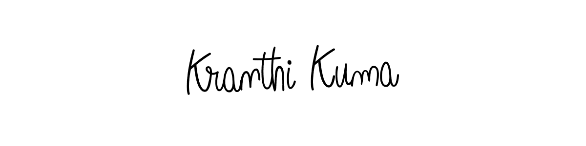 if you are searching for the best signature style for your name Kranthi Kuma. so please give up your signature search. here we have designed multiple signature styles  using Angelique-Rose-font-FFP. Kranthi Kuma signature style 5 images and pictures png