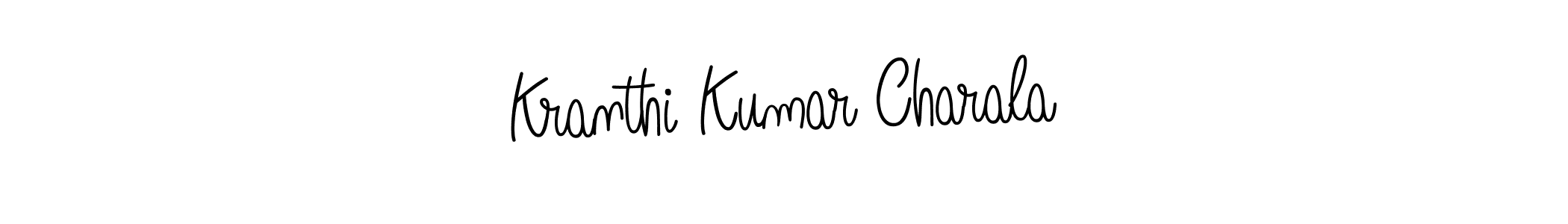 Use a signature maker to create a handwritten signature online. With this signature software, you can design (Angelique-Rose-font-FFP) your own signature for name Kranthi Kumar Charala. Kranthi Kumar Charala signature style 5 images and pictures png