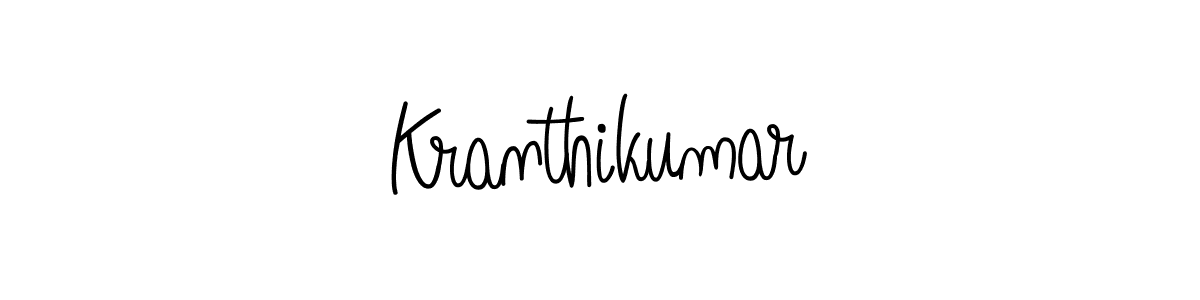 How to make Kranthikumar name signature. Use Angelique-Rose-font-FFP style for creating short signs online. This is the latest handwritten sign. Kranthikumar signature style 5 images and pictures png