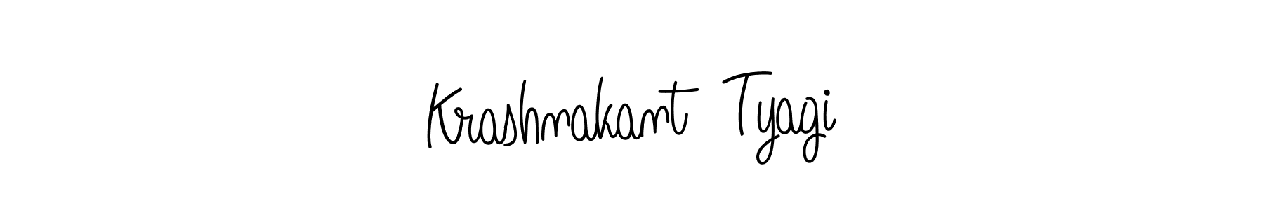 Make a beautiful signature design for name Krashnakant  Tyagi. With this signature (Angelique-Rose-font-FFP) style, you can create a handwritten signature for free. Krashnakant  Tyagi signature style 5 images and pictures png