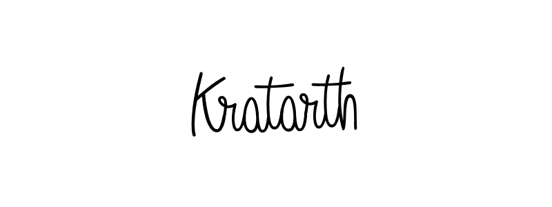 How to make Kratarth name signature. Use Angelique-Rose-font-FFP style for creating short signs online. This is the latest handwritten sign. Kratarth signature style 5 images and pictures png
