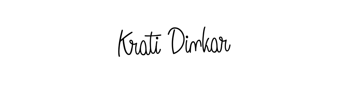 How to make Krati Dinkar name signature. Use Angelique-Rose-font-FFP style for creating short signs online. This is the latest handwritten sign. Krati Dinkar signature style 5 images and pictures png