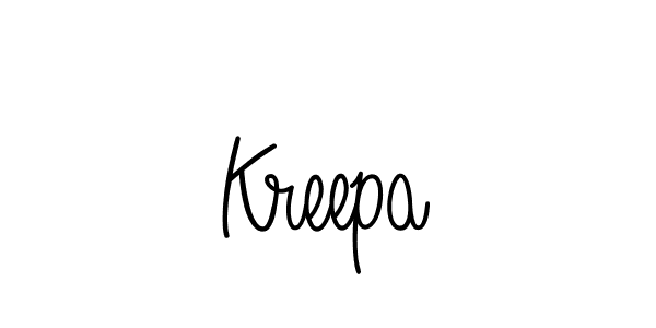 Use a signature maker to create a handwritten signature online. With this signature software, you can design (Angelique-Rose-font-FFP) your own signature for name Kreepa. Kreepa signature style 5 images and pictures png