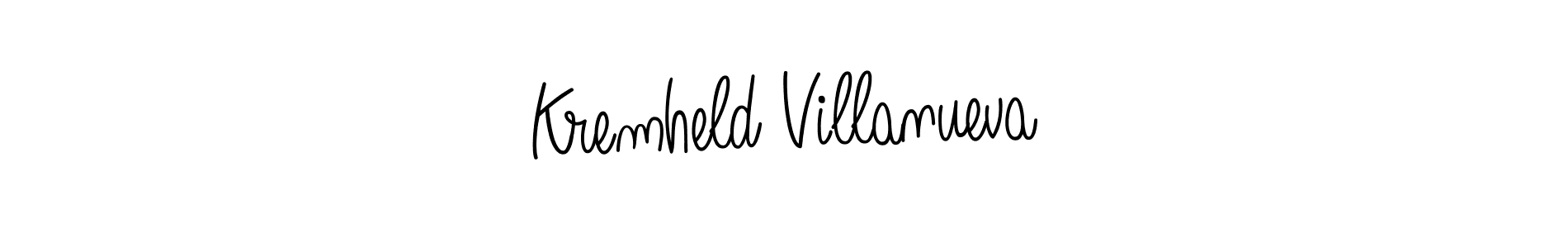 Make a short Kremheld Villanueva signature style. Manage your documents anywhere anytime using Angelique-Rose-font-FFP. Create and add eSignatures, submit forms, share and send files easily. Kremheld Villanueva signature style 5 images and pictures png