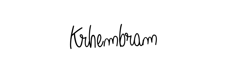 if you are searching for the best signature style for your name Krhembram. so please give up your signature search. here we have designed multiple signature styles  using Angelique-Rose-font-FFP. Krhembram signature style 5 images and pictures png