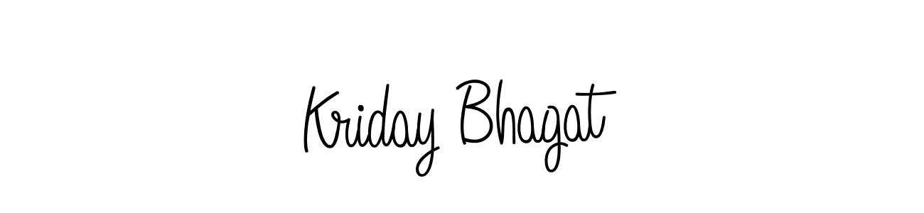Kriday Bhagat stylish signature style. Best Handwritten Sign (Angelique-Rose-font-FFP) for my name. Handwritten Signature Collection Ideas for my name Kriday Bhagat. Kriday Bhagat signature style 5 images and pictures png