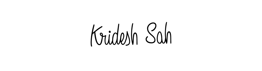 Kridesh Sah stylish signature style. Best Handwritten Sign (Angelique-Rose-font-FFP) for my name. Handwritten Signature Collection Ideas for my name Kridesh Sah. Kridesh Sah signature style 5 images and pictures png