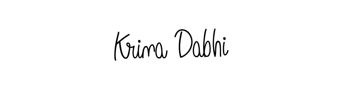 Create a beautiful signature design for name Krina Dabhi. With this signature (Angelique-Rose-font-FFP) fonts, you can make a handwritten signature for free. Krina Dabhi signature style 5 images and pictures png