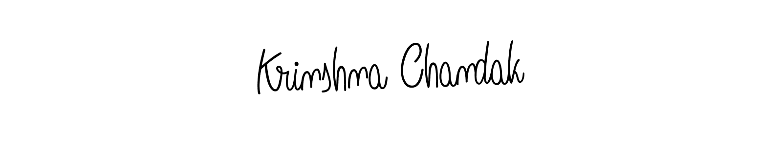 It looks lik you need a new signature style for name Krinshna Chandak. Design unique handwritten (Angelique-Rose-font-FFP) signature with our free signature maker in just a few clicks. Krinshna Chandak signature style 5 images and pictures png