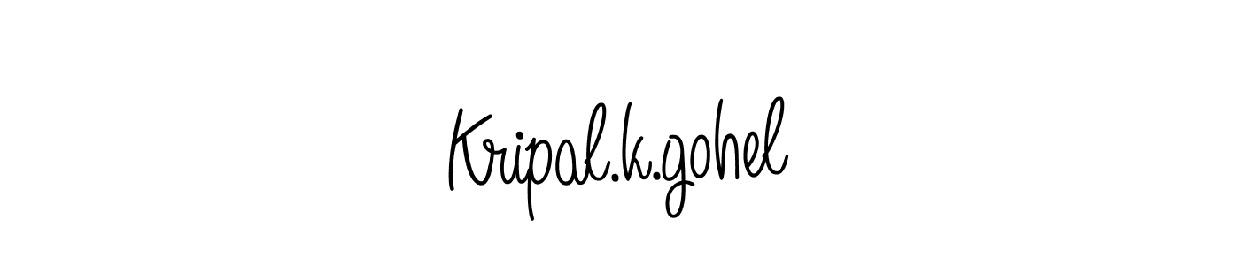 How to Draw Kripal.k.gohel signature style? Angelique-Rose-font-FFP is a latest design signature styles for name Kripal.k.gohel. Kripal.k.gohel signature style 5 images and pictures png