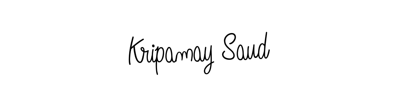 Kripamay Saud stylish signature style. Best Handwritten Sign (Angelique-Rose-font-FFP) for my name. Handwritten Signature Collection Ideas for my name Kripamay Saud. Kripamay Saud signature style 5 images and pictures png