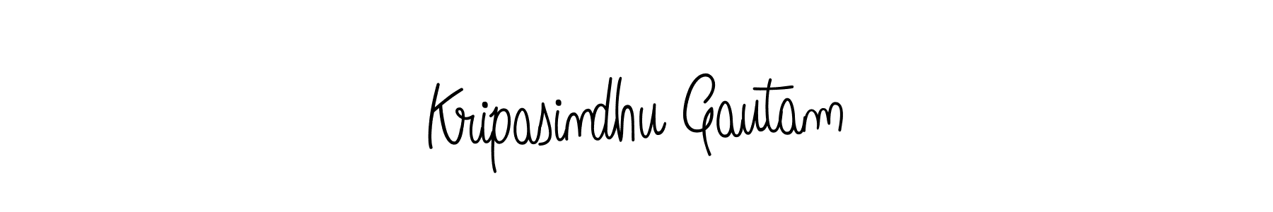 Design your own signature with our free online signature maker. With this signature software, you can create a handwritten (Angelique-Rose-font-FFP) signature for name Kripasindhu Gautam. Kripasindhu Gautam signature style 5 images and pictures png