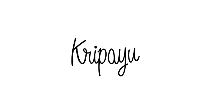 You should practise on your own different ways (Angelique-Rose-font-FFP) to write your name (Kripayu) in signature. don't let someone else do it for you. Kripayu signature style 5 images and pictures png