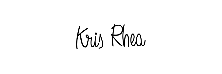 You should practise on your own different ways (Angelique-Rose-font-FFP) to write your name (Kris Rhea) in signature. don't let someone else do it for you. Kris Rhea signature style 5 images and pictures png