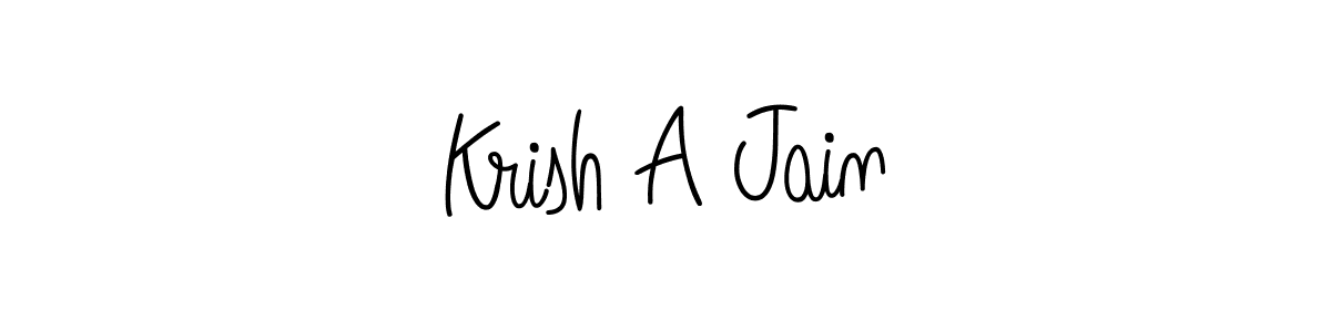 Make a beautiful signature design for name Krish A Jain. With this signature (Angelique-Rose-font-FFP) style, you can create a handwritten signature for free. Krish A Jain signature style 5 images and pictures png