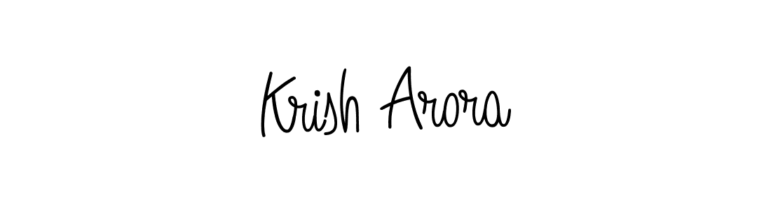 How to make Krish Arora name signature. Use Angelique-Rose-font-FFP style for creating short signs online. This is the latest handwritten sign. Krish Arora signature style 5 images and pictures png