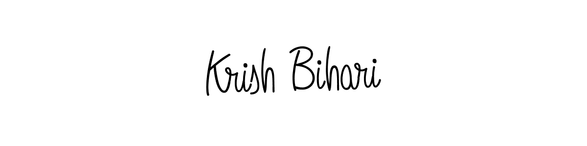 This is the best signature style for the Krish Bihari name. Also you like these signature font (Angelique-Rose-font-FFP). Mix name signature. Krish Bihari signature style 5 images and pictures png