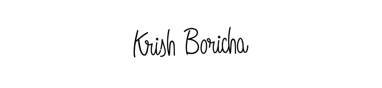 How to make Krish Boricha signature? Angelique-Rose-font-FFP is a professional autograph style. Create handwritten signature for Krish Boricha name. Krish Boricha signature style 5 images and pictures png