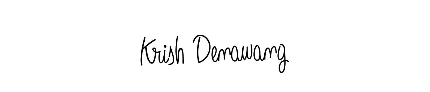Krish Denawang stylish signature style. Best Handwritten Sign (Angelique-Rose-font-FFP) for my name. Handwritten Signature Collection Ideas for my name Krish Denawang. Krish Denawang signature style 5 images and pictures png