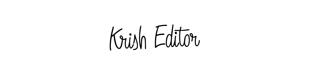 You should practise on your own different ways (Angelique-Rose-font-FFP) to write your name (Krish Editor) in signature. don't let someone else do it for you. Krish Editor signature style 5 images and pictures png