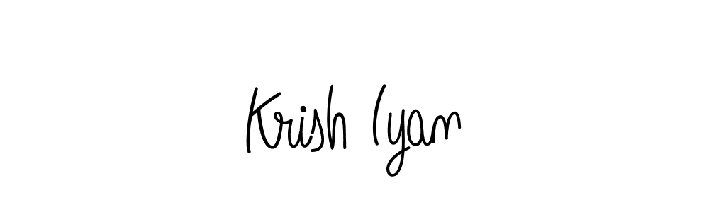 Use a signature maker to create a handwritten signature online. With this signature software, you can design (Angelique-Rose-font-FFP) your own signature for name Krish Iyan. Krish Iyan signature style 5 images and pictures png