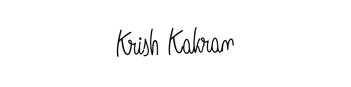 Make a beautiful signature design for name Krish Kakran. With this signature (Angelique-Rose-font-FFP) style, you can create a handwritten signature for free. Krish Kakran signature style 5 images and pictures png