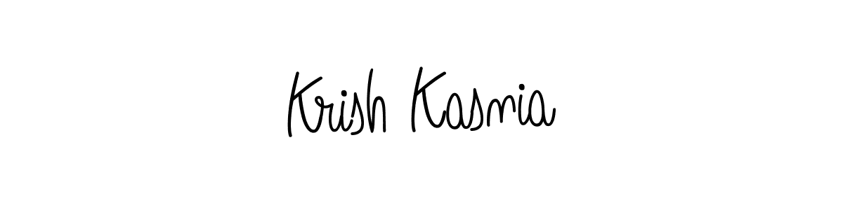 Also we have Krish Kasnia name is the best signature style. Create professional handwritten signature collection using Angelique-Rose-font-FFP autograph style. Krish Kasnia signature style 5 images and pictures png
