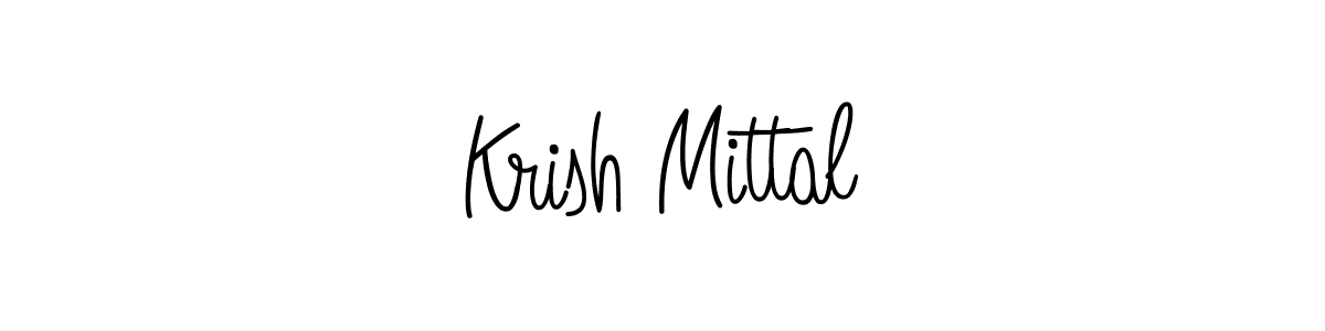 Krish Mittal stylish signature style. Best Handwritten Sign (Angelique-Rose-font-FFP) for my name. Handwritten Signature Collection Ideas for my name Krish Mittal. Krish Mittal signature style 5 images and pictures png