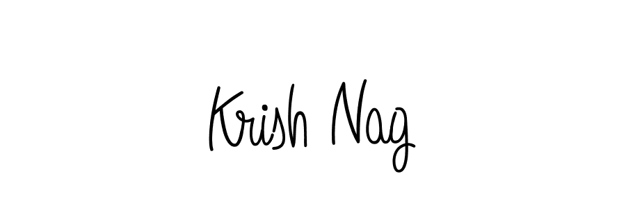 You should practise on your own different ways (Angelique-Rose-font-FFP) to write your name (Krish Nag) in signature. don't let someone else do it for you. Krish Nag signature style 5 images and pictures png