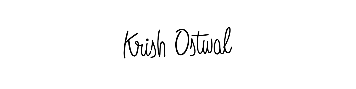 Make a beautiful signature design for name Krish Ostwal. With this signature (Angelique-Rose-font-FFP) style, you can create a handwritten signature for free. Krish Ostwal signature style 5 images and pictures png