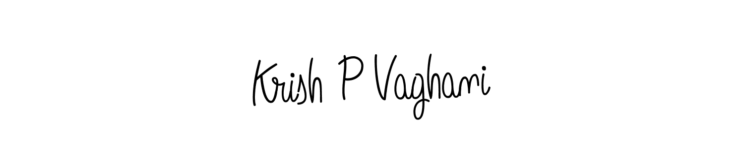 Also we have Krish P Vaghani name is the best signature style. Create professional handwritten signature collection using Angelique-Rose-font-FFP autograph style. Krish P Vaghani signature style 5 images and pictures png