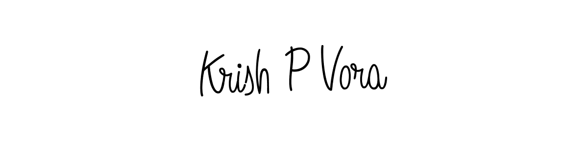 How to make Krish P Vora signature? Angelique-Rose-font-FFP is a professional autograph style. Create handwritten signature for Krish P Vora name. Krish P Vora signature style 5 images and pictures png