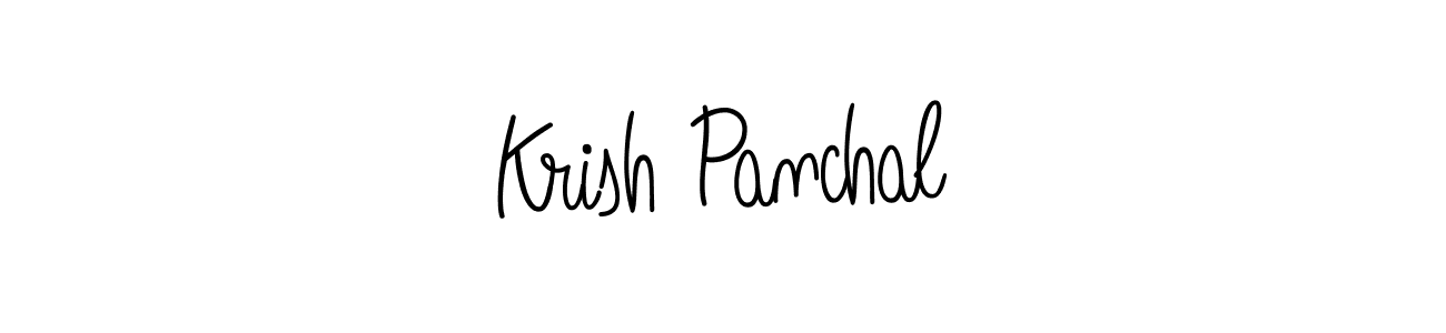 Design your own signature with our free online signature maker. With this signature software, you can create a handwritten (Angelique-Rose-font-FFP) signature for name Krish Panchal. Krish Panchal signature style 5 images and pictures png