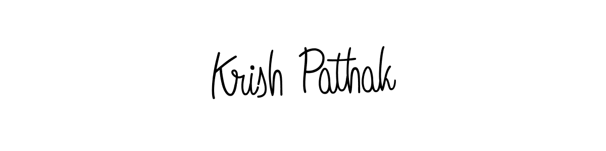 Design your own signature with our free online signature maker. With this signature software, you can create a handwritten (Angelique-Rose-font-FFP) signature for name Krish Pathak. Krish Pathak signature style 5 images and pictures png