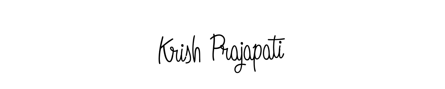 How to make Krish Prajapati name signature. Use Angelique-Rose-font-FFP style for creating short signs online. This is the latest handwritten sign. Krish Prajapati signature style 5 images and pictures png