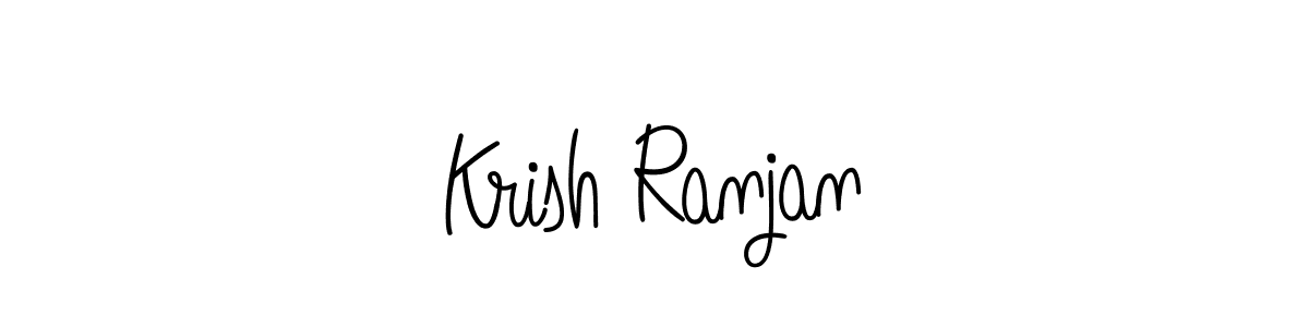 The best way (Angelique-Rose-font-FFP) to make a short signature is to pick only two or three words in your name. The name Krish Ranjan include a total of six letters. For converting this name. Krish Ranjan signature style 5 images and pictures png