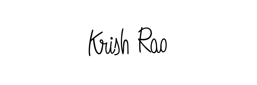 The best way (Angelique-Rose-font-FFP) to make a short signature is to pick only two or three words in your name. The name Krish Rao include a total of six letters. For converting this name. Krish Rao signature style 5 images and pictures png