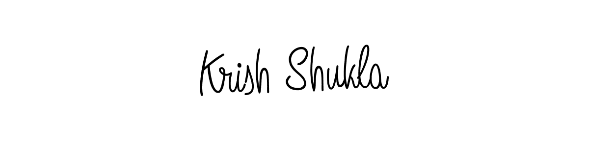 Make a beautiful signature design for name Krish Shukla. With this signature (Angelique-Rose-font-FFP) style, you can create a handwritten signature for free. Krish Shukla signature style 5 images and pictures png