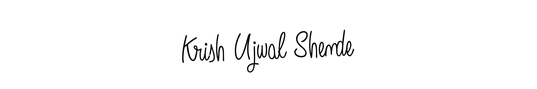 Also we have Krish Ujwal Shende name is the best signature style. Create professional handwritten signature collection using Angelique-Rose-font-FFP autograph style. Krish Ujwal Shende signature style 5 images and pictures png