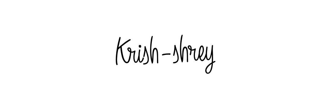 The best way (Angelique-Rose-font-FFP) to make a short signature is to pick only two or three words in your name. The name Krish-shrey include a total of six letters. For converting this name. Krish-shrey signature style 5 images and pictures png