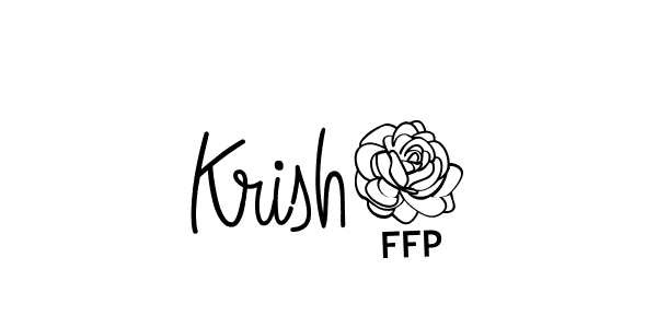 The best way (Angelique-Rose-font-FFP) to make a short signature is to pick only two or three words in your name. The name Krish6 include a total of six letters. For converting this name. Krish6 signature style 5 images and pictures png