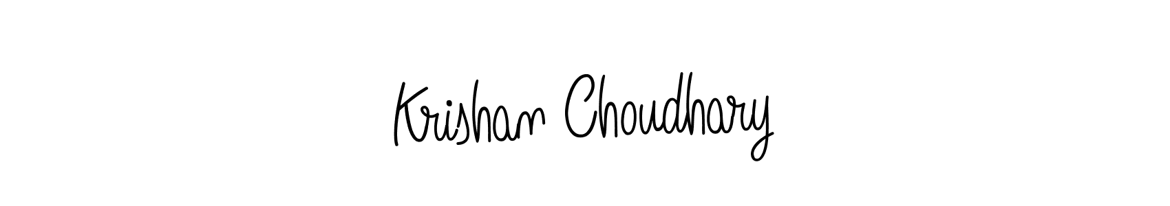 Create a beautiful signature design for name Krishan Choudhary. With this signature (Angelique-Rose-font-FFP) fonts, you can make a handwritten signature for free. Krishan Choudhary signature style 5 images and pictures png