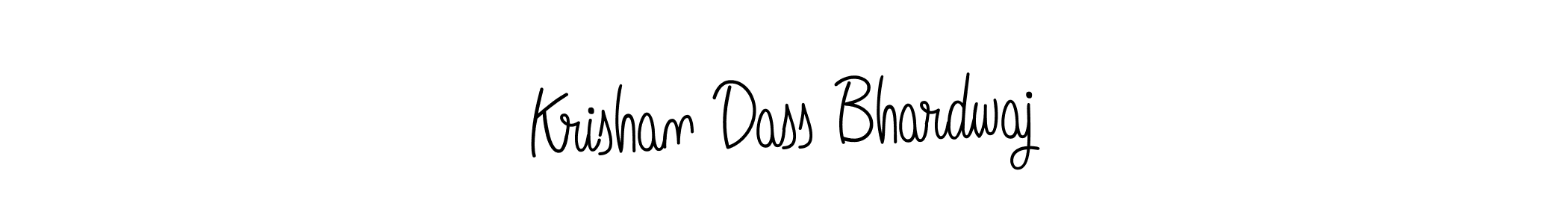 The best way (Angelique-Rose-font-FFP) to make a short signature is to pick only two or three words in your name. The name Krishan Dass Bhardwaj include a total of six letters. For converting this name. Krishan Dass Bhardwaj signature style 5 images and pictures png