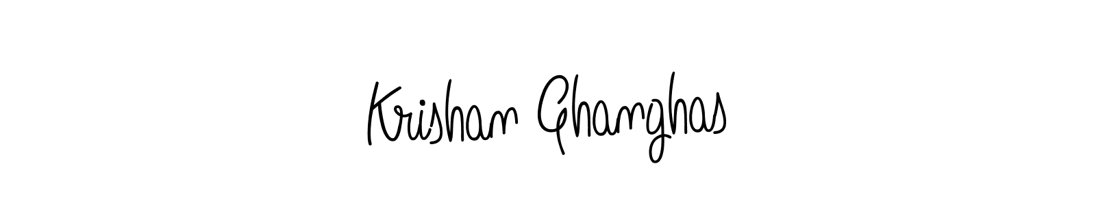 Make a beautiful signature design for name Krishan Ghanghas. With this signature (Angelique-Rose-font-FFP) style, you can create a handwritten signature for free. Krishan Ghanghas signature style 5 images and pictures png