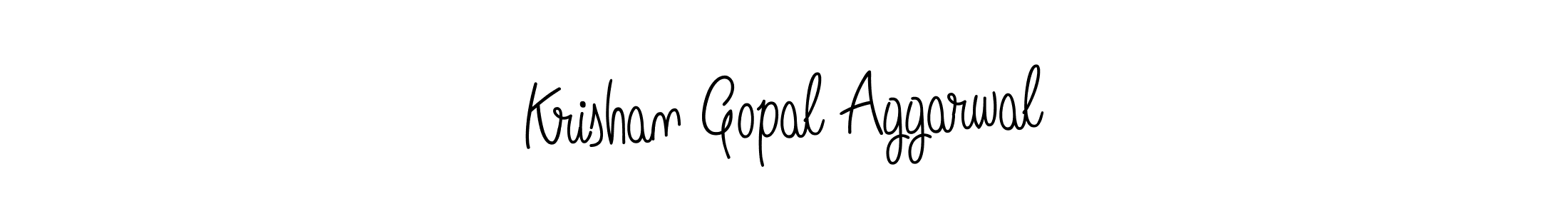 Use a signature maker to create a handwritten signature online. With this signature software, you can design (Angelique-Rose-font-FFP) your own signature for name Krishan Gopal Aggarwal. Krishan Gopal Aggarwal signature style 5 images and pictures png