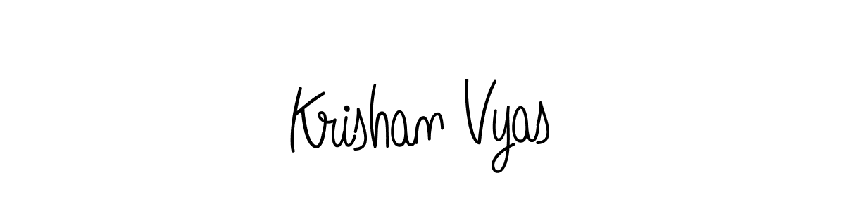Create a beautiful signature design for name Krishan Vyas. With this signature (Angelique-Rose-font-FFP) fonts, you can make a handwritten signature for free. Krishan Vyas signature style 5 images and pictures png