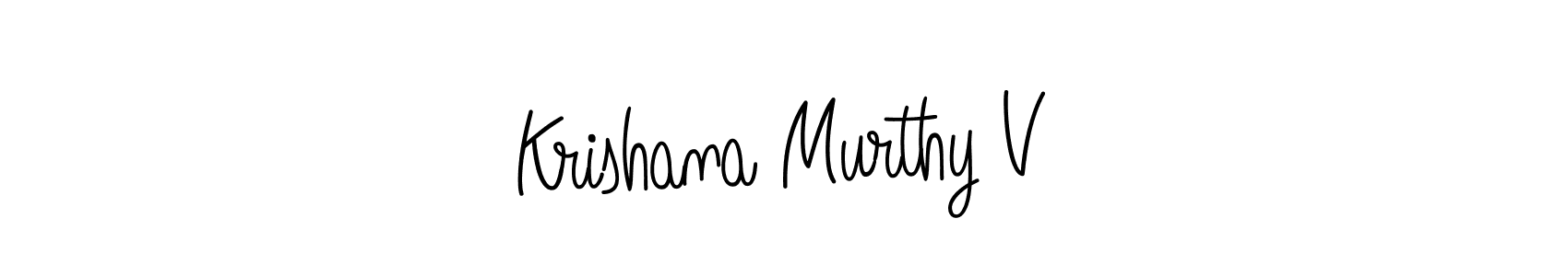 You should practise on your own different ways (Angelique-Rose-font-FFP) to write your name (Krishana Murthy V) in signature. don't let someone else do it for you. Krishana Murthy V signature style 5 images and pictures png