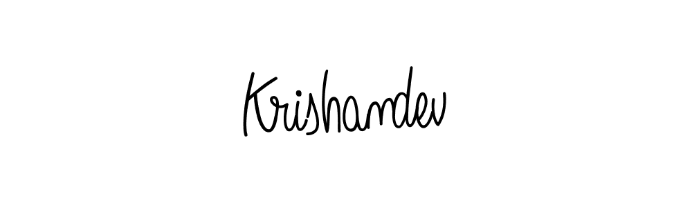 How to make Krishandev name signature. Use Angelique-Rose-font-FFP style for creating short signs online. This is the latest handwritten sign. Krishandev signature style 5 images and pictures png