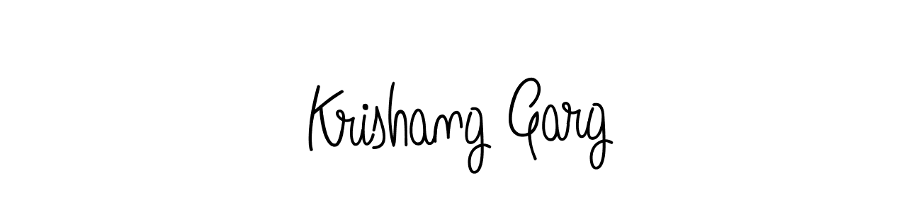 Krishang Garg stylish signature style. Best Handwritten Sign (Angelique-Rose-font-FFP) for my name. Handwritten Signature Collection Ideas for my name Krishang Garg. Krishang Garg signature style 5 images and pictures png